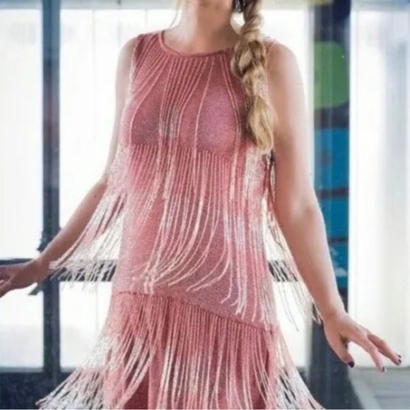 Zara Fringe Flapper Style Dress NWT Size Medium retail $119 - Picture 2 of 13
